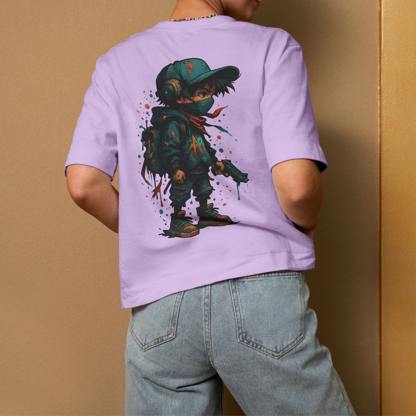 Gun boy Character Oversized Unisex Tees In More Shades