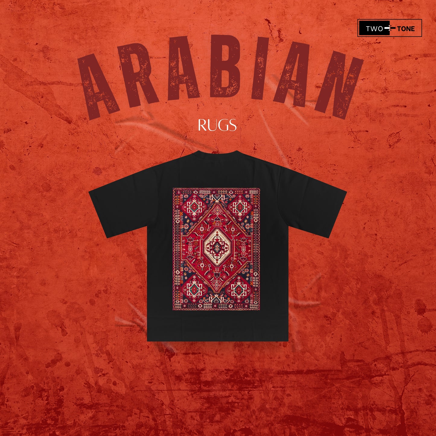 "Echoes of the East – Arbian Rug Oversized"T-shirt